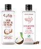 Oral Care Combo of Ayurvedic Coconut Oil Pulling, 50ml & Teeth Whitening Liquid, 50ml - Fights Plaque, Strengthens Gum, 100ml