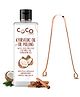 COCO Crush Ayurvedic Coconut with Cinnamon Oil for Oil Pulling, 50ml & Copper Tongue Cleaner, 1pc