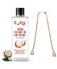 COCO Crush Ayurvedic Coconut Oil for Oil Pulling, 50ml & Copper Tongue Cleaner, 1pc | Healthy Teeth