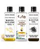 Coco Crush Combo of Virgin Coconut Oil, White Sesame Oil & Kalonji Black Seed Oil | Cold-Pressed & 100% Natural | Pack of 3, 200ml each, 600ml