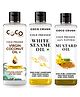 Coco Crush Combo of Virgin Coconut Oil, White Sesame Oil, & Mustard Oil | Cold-Pressed & 100% Natural | Pack of 3, 100ml each, 300ml