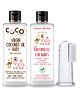 Coco Crush Combo of Virgin Coconut Oil for Babies, 100ml and Ayurvedic Kids Liquid Toothpaste, 100ml & Toothbrush, 1pc