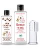 Coco Crush Combo of Virgin Coconut Oil for Babies, 100ml and Ayurvedic Kids Liquid Toothpaste, 200ml & Toothbrush, 1pc