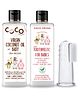 Coco Crush Combo of Virgin Coconut Oil for Babies, 200ml and Ayurvedic Kids Liquid Toothpaste, 200ml & Toothbrush, 1pc
