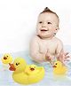 ARCADE TOYS Squeeze Duck Family Chu Chu Sound Bathtub Toys(Pack of 4) - Yellow