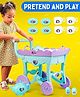 Fiddlerz Tea Party Play Set Frozen Theme for Kids-Portable Easy to Carry Plastic Kitchen teapot Toy, Pretend Play Tea Party Set for Children- Gift for Toddler, Kids