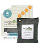 Moso Natural Odor Eliminator Chemical Free Unscented Premium Moso Bamboo Charcoal Air Purifying Bag 200g Pack of 4 - Charcoal