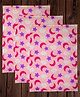 Mittenbooty Baby soft quilted Cotton Cushioned Changing Sheet Pack of 3 with detachable plastic sheet- Cloud Print Pink