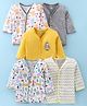 OHMS Single Jersey Full Sleeves Jhablas with Dino & Animal Print Pack of 5 - Multicolor