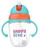 HAPPY BEAR Sea Sipper Bottle for Kids, 320ml, Anti Colic, Anti Flatulence Control, Anti Spill Sippy Cup with Soft Silicone Straw BPA Free & Non Toxic for Baby of 9 Months Plus, (Blue)