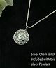 Taarose by Osasbazaar 925 Sterling Silver Om Pendant in a Star - 92.5% Pure BIS Hallmarked