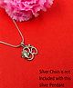 Taarose by Osasbazaar 925 Sterling Silver Om And Ganesh ji CZ Pendant - 92.5% Pure BIS Hallmarked