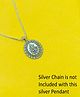 Taarose by Osasbazaar 925 Sterling Silver Ganpati Ganeshji in CZ Oval Ring Pendant - 92.5% Pure BIS Hallmarked