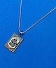 Taarose by Osasbazaar 925 Sterling Silver Hanuman ji Rectangle CZ Pendant and 20 inch Chain - 92.5% Pure BIS Hallmarked