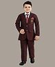 BT DEZINES Full Sleeves Solid 4 Piece Suit Set - Maroon