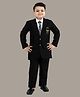 BT DEZINES Full Sleeves Solid 4 Piece Suit Set - Black
