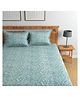 Florida Microfiber Fitted Bedsheet for Double Bed with 2 Pillow Covers - Blue