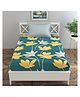 Florida Microfiber Bedsheet for Single Bed with 1 Pillow Cover - Green, Yellow (155 x 228 cm)