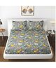 Florida Microfiber Bedsheet for Double Bed with 2 Pillow Covers - Grey