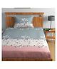 Florida 180 TC Cotton Single Bedsheet with 1 Pillow Cover (155 X 228 cm) - Grey, Pink