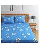 Florida 180 TC Cotton Bedsheet Double Bedsheet with 2 Pillow Covers (228 X 245 cm) - Blue
