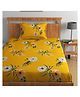 Florida 180 TC Cotton Single Bedsheet with 1 Pillow Cover (155 X 228 cm) - Mustard