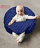 Get It Premium 2 In 1 Model 100 % Cotton Extra Large BreastFeeding Recron Pillow Removable cover wIth Zip Buckle Adjust  - Navy Blue Print V Model