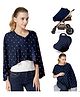 Get It Premium multi usage Breastfeeding Cover nursing cover 360 degree protection - Navy Blue Print
