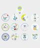 Mi Arcus New Born Baby Monthly Grown Memories Milestone Card Discs- Multicolor