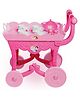 Toysire Tea Trolley 32 Pcs Set Tea Cart Princess Theme for Kids Serving Trolley Mini Trolley Tea Set for Kids, Tea Trolley with Wheels,Tea Trolley Small