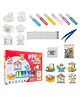 VGRASSP Crystal Pendant Art & Craft Set Toy For Kids DIY Toy Window Art Suncatcher Kit With 6 Color, 6 Pendants, Color Diamonds, 6 Chains, Normal Beads, Picker Tool - Random Design
