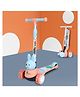 R for Rabbit Road Runner Bunny Kids Scooter, 3 Level Adjustable Height, Smart Fold & PU LED Wheels Kick Scooter with Brake for 3+ Years Kids, Weight Capacity Upto 75kgs (Pink Blue)