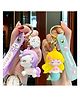 WISHKEY Mermaid and Unicorn-Themed Keychain with Sticky Hooks, Accessories Keyrings with Hand strap for Bag pack, Purse, Cute Silicone Keyrings for Kids and Adults, (Pack of 2, Assorted)
