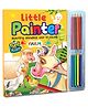 Hello Friend Books Little Painter Colouring Set: Farm - Large Size Colouring Book with Beautiful Drawings and Colour Pencils