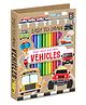 Vehicles Drawing and Activity Art Kit: Draw, Colour and Paste with Stickers, Colouring Pencils and Drawing Pad