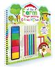 Hello Friend Books Fingerprint Painting Activity Book: At the Farm - Fun Colouring and Painting Art Kit with thumbprint Pad