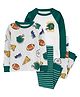 Carter's 4-Piece Sports 100% Snug Fit Cotton Pajamas - Dark Green & Grey