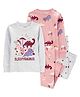 Carter's 4-Piece Dinosaur Cotton Blend Pajamas - Pink & Light Grey