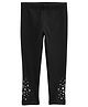 Carter's Knit Ankle Length Leggings with Glitter Print - Black
