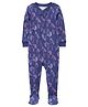 Carter's Knit Full Sleeves Sleep Suit With Unicorn Print - Purple