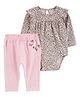 Carter's 2-Piece Leopard Bodysuit Pant Set - Pink