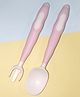 Kritiu Baby Flaxible Training Spoon and Fork Set - Pink