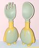Kritiu Baby FlaxibleTraining Spoon and Fork Set - Green