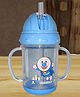 Kritiu Cartoon Print Straw Sipper Blue - 200 ml