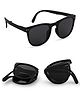 DukieKooky Kids Unisex Folding Wayfarer Sunglasses  With Uv Protected Lens -Black