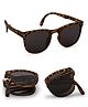 DukieKooky Kids Unisex Folding  Wayfarer Sunglasses  With Uv Protected Lens -Black & Brown
