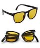 DukieKooky Kids Unisex Folding  Wayfarer Sunglasses  With Uv Protected Lens -Yellow & Black