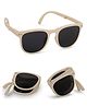 DukieKooky Solid UV Protected Foldable Wayfarer Sunglasses - Black & White