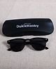 DukieKooky Solid UV Protected Sunglasses With Hard Case - Black