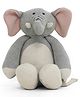 Pluchi 17 Inches Jumbo Elephant Vanilla Grey Melange & Natural Kids Bag